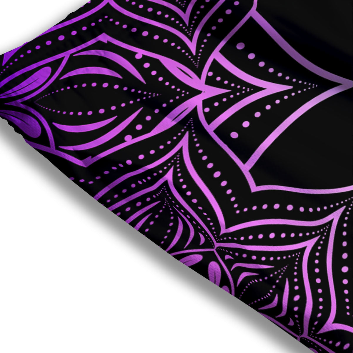 Flower Mandala Purple Print Mesh Shorts-grizzshop