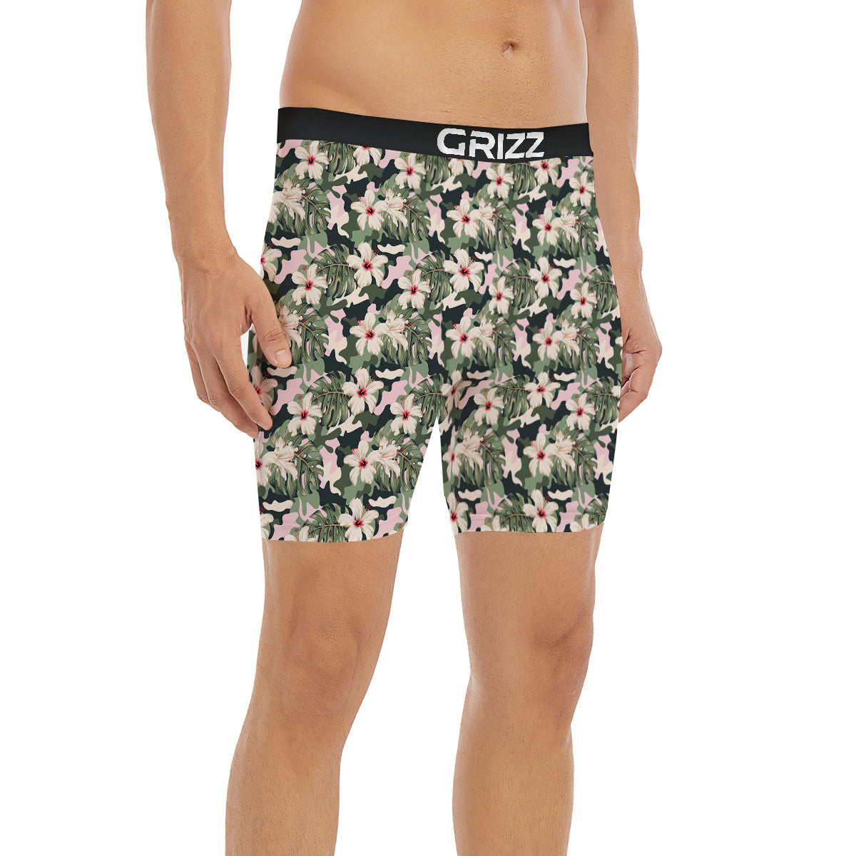 Flower Military Camouflage Print Pattern Boxer Briefs-grizzshop