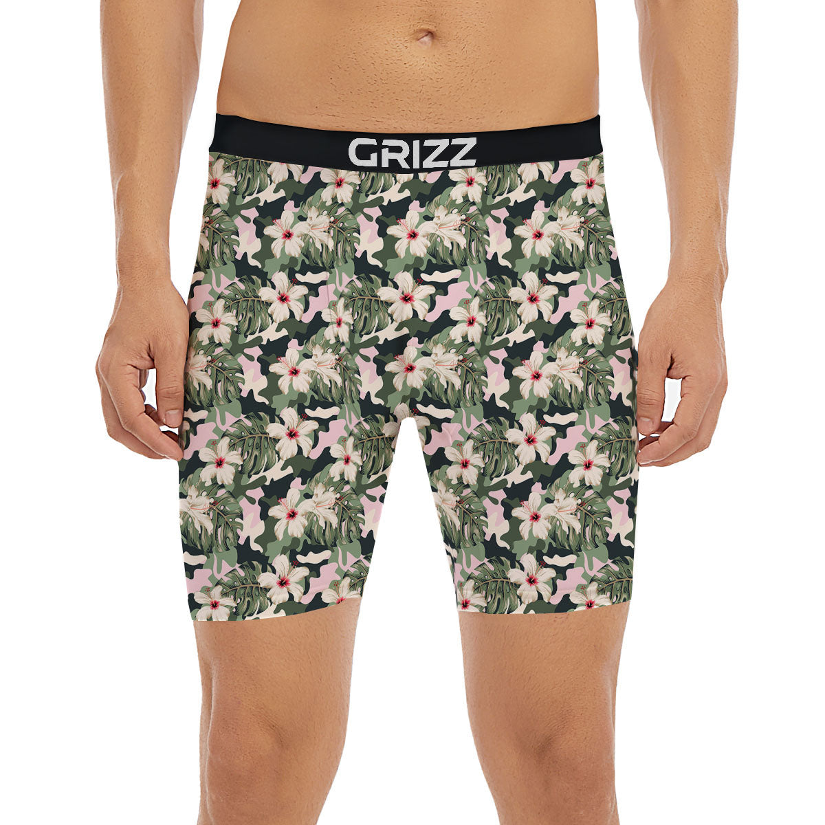 Flower Military Camouflage Print Pattern Boxer Briefs-grizzshop