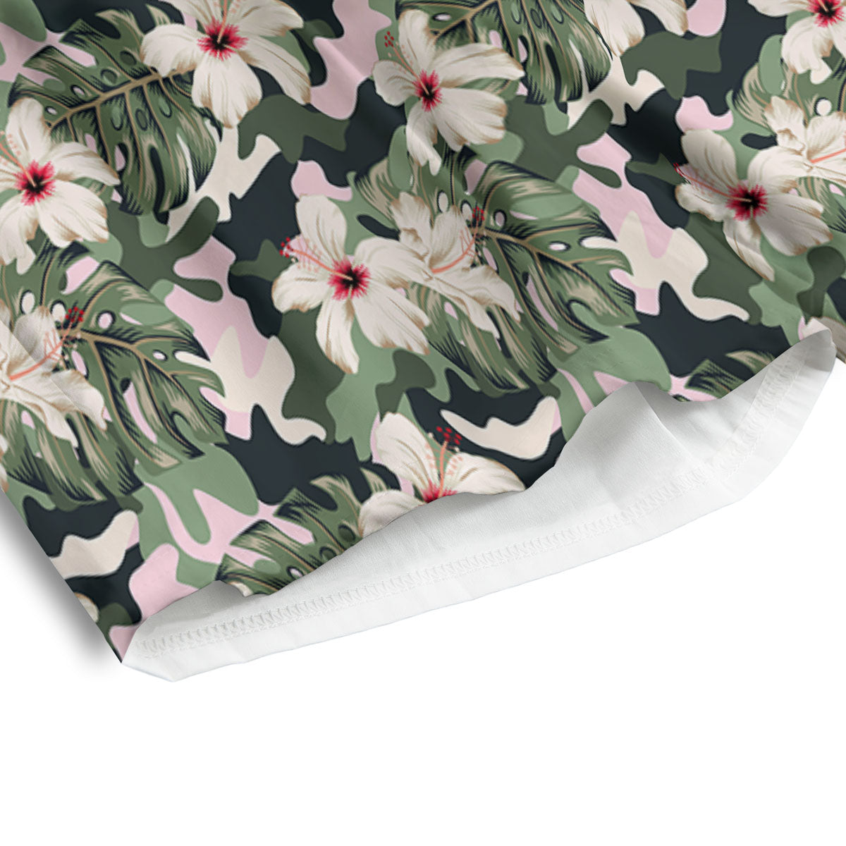 Flower Military Camouflage Print Pattern Men's Athletic Shorts-grizzshop
