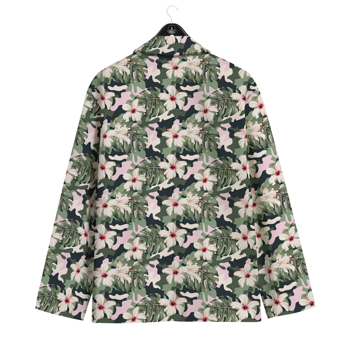 Flower Military Camouflage Print Pattern Men's Sport Coat-grizzshop