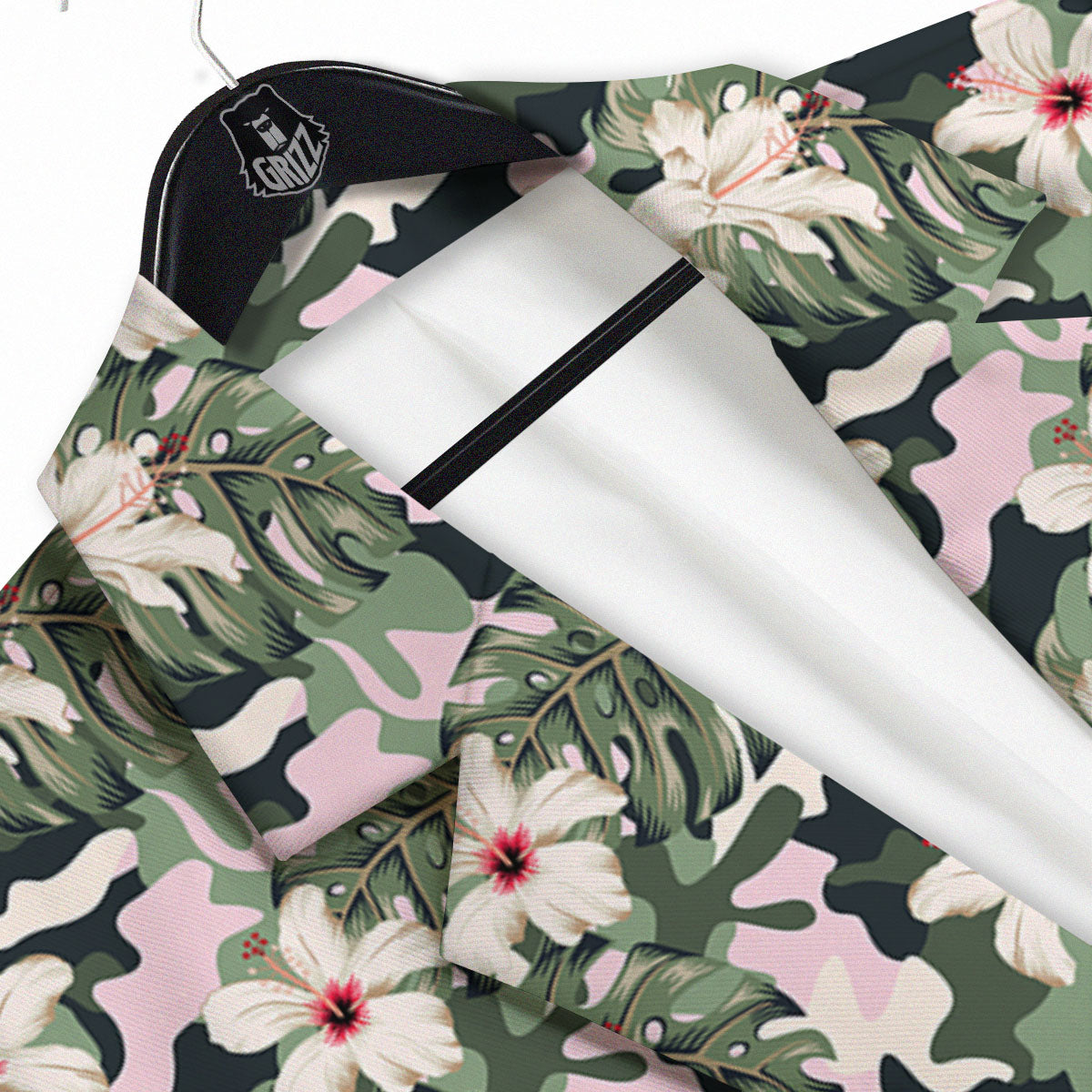 Flower Military Camouflage Print Pattern Men's Sport Coat-grizzshop