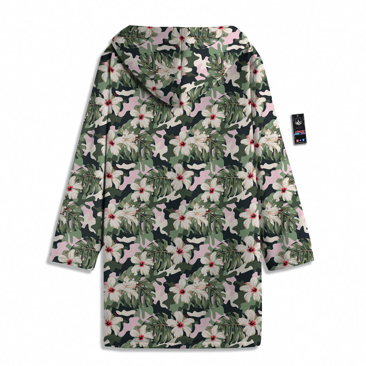 Flower Military Camouflage Print Pattern Men's Windbreaker Jacket-grizzshop