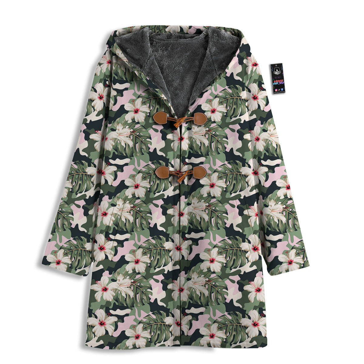 Flower Military Camouflage Print Pattern Men's Windbreaker Jacket-grizzshop