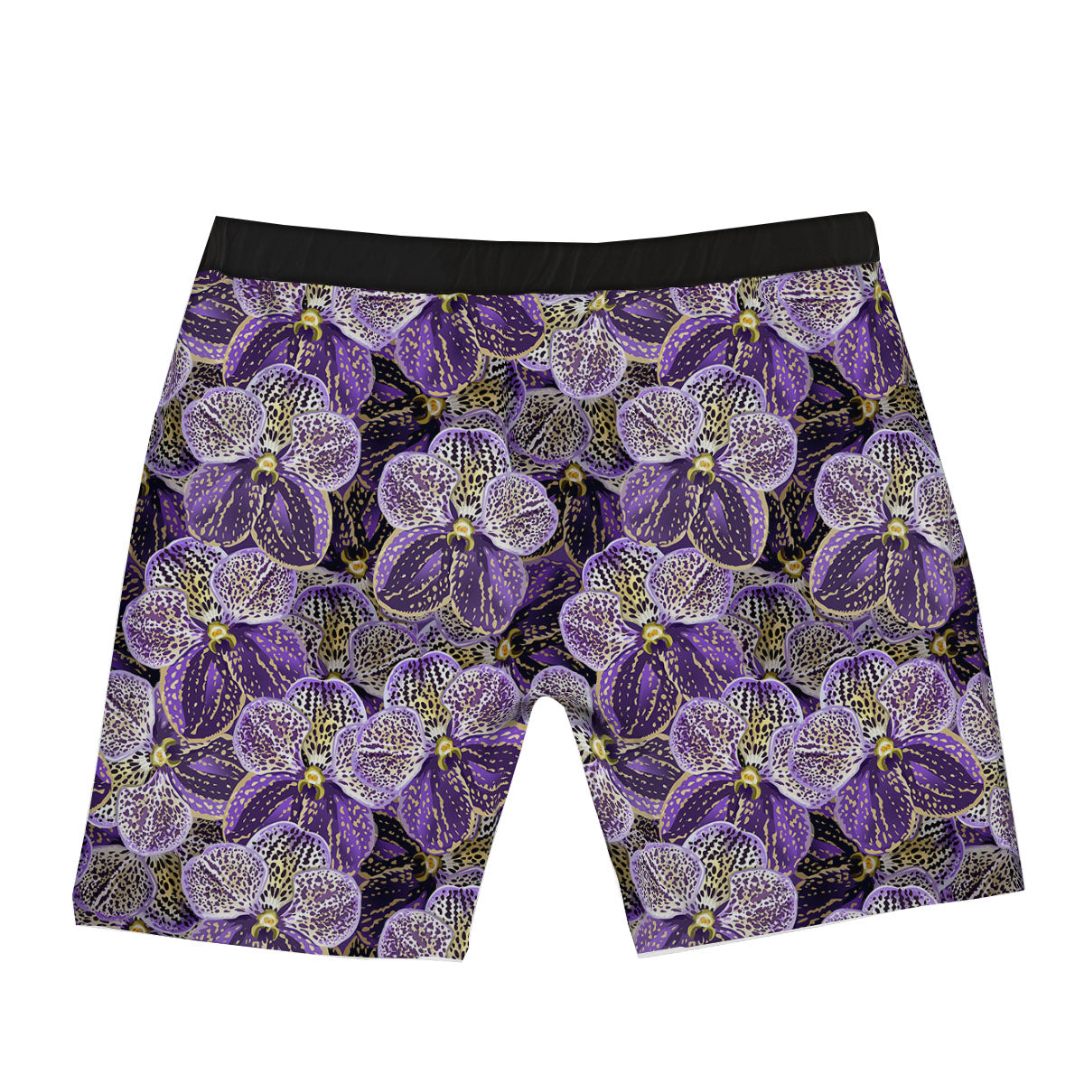 Flower Orchid Purple Print Pattern Boxer Briefs-grizzshop
