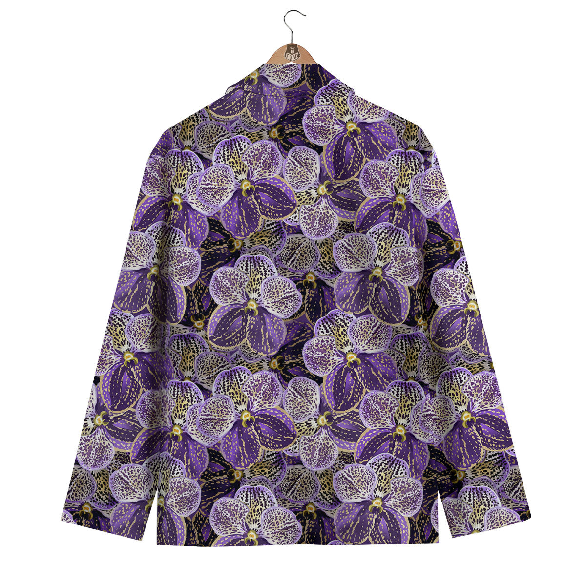 Flower Orchid Purple Print Pattern Men's Blazer-grizzshop