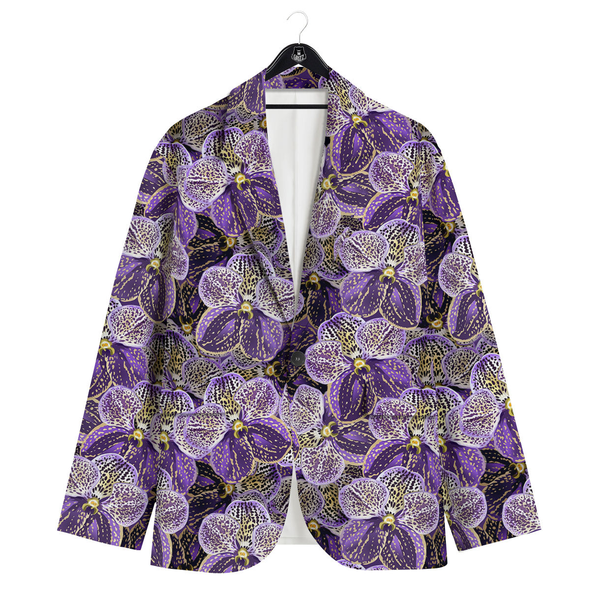 Flower Orchid Purple Print Pattern Men's Sport Coat-grizzshop