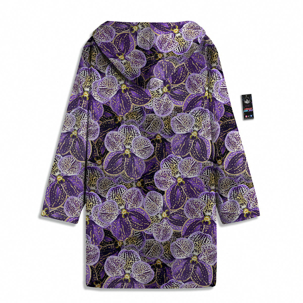 Flower Orchid Purple Print Pattern Men's Windbreaker Jacket-grizzshop
