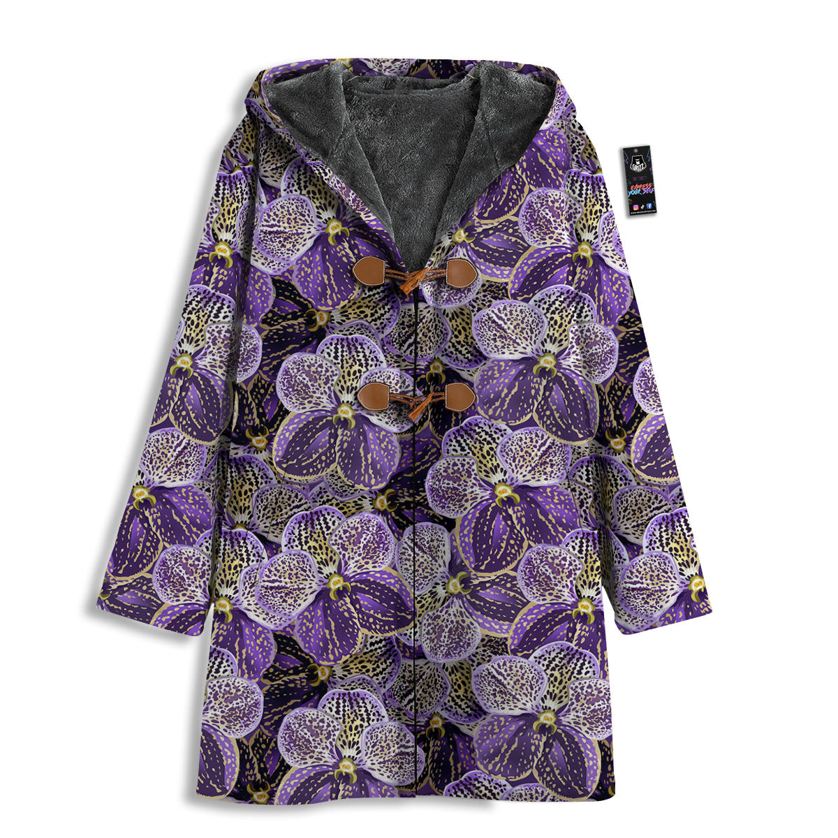 Flower Orchid Purple Print Pattern Men's Windbreaker Jacket-grizzshop
