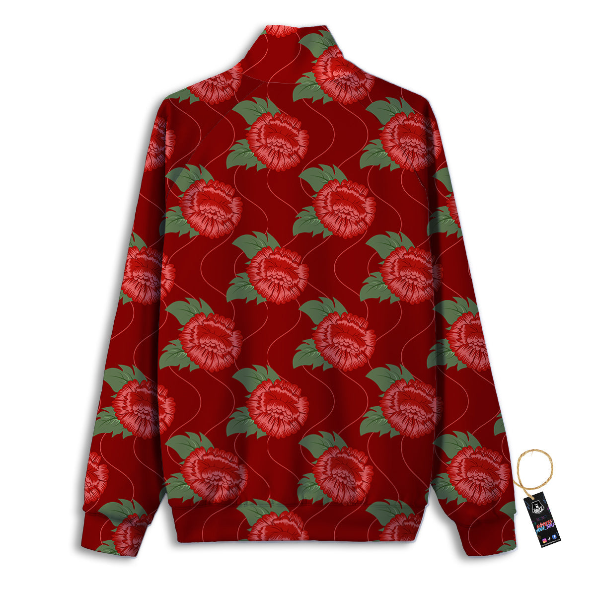 Flower Orchid Purple Print Pattern Track Jacket-grizzshop