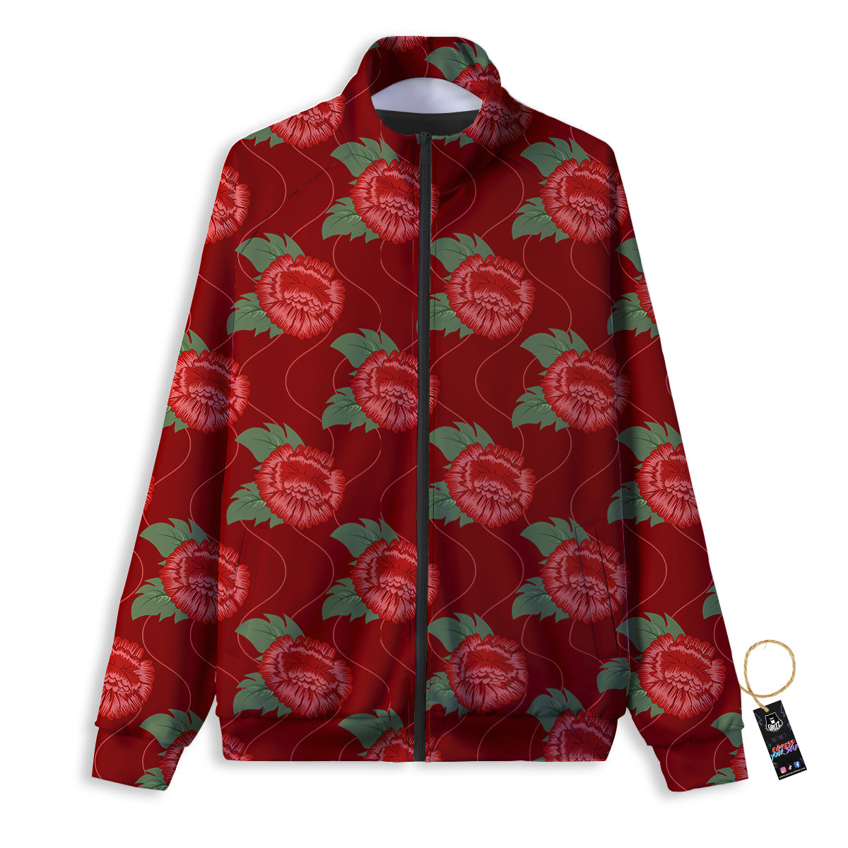 Flower Orchid Purple Print Pattern Track Jacket-grizzshop