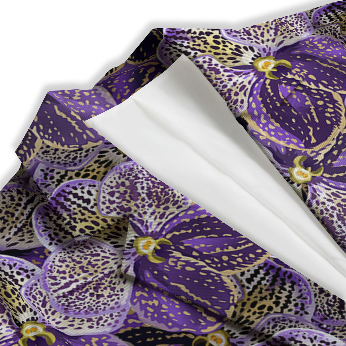 Flower Orchid Purple Print Pattern Women's Blazer-grizzshop