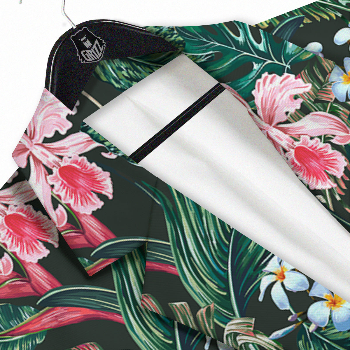 Flower Orchid Tropical Print Pattern Men's Sport Coat-grizzshop