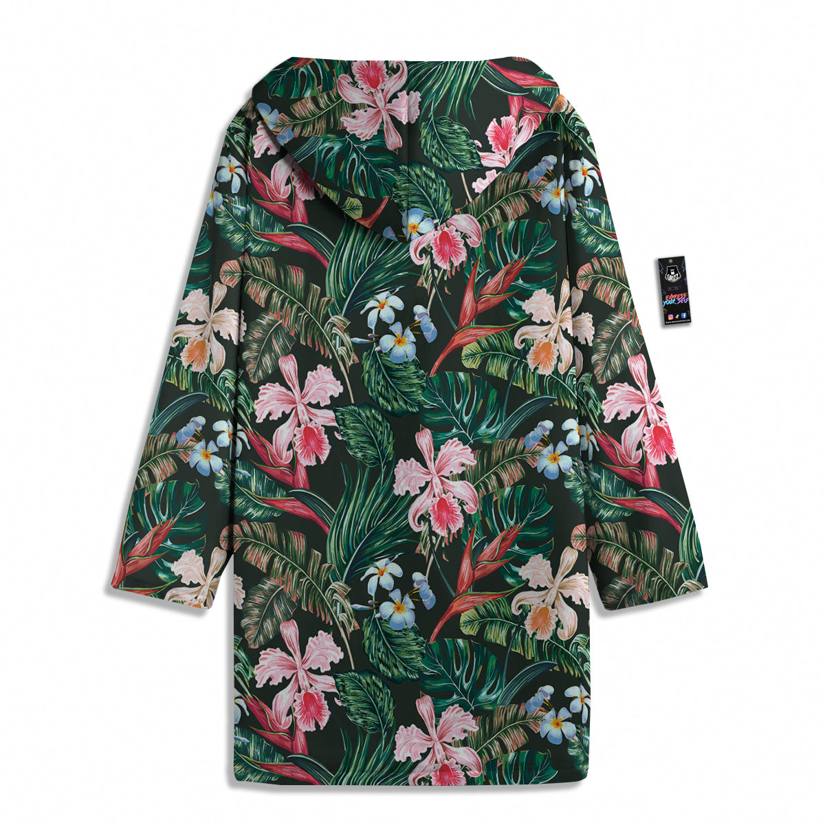 Flower Orchid Tropical Print Pattern Men's Windbreaker Jacket-grizzshop