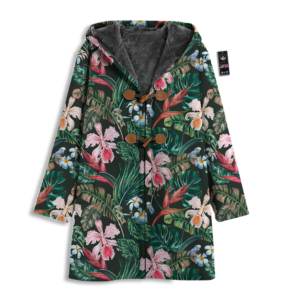 Flower Orchid Tropical Print Pattern Men's Windbreaker Jacket-grizzshop