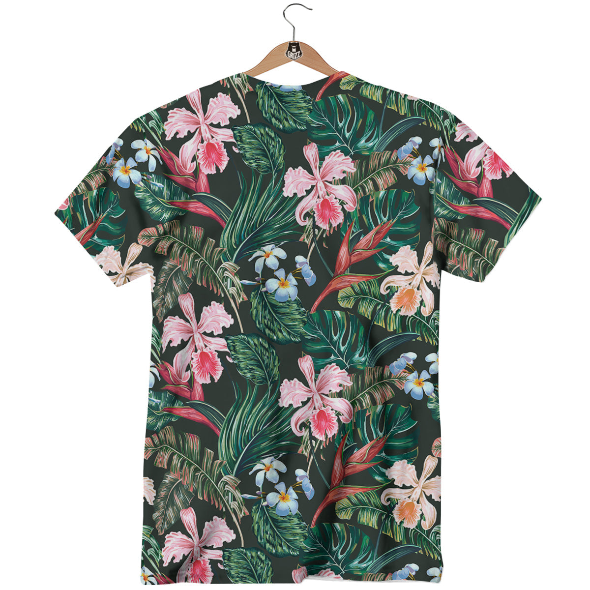 Flower Orchid Tropical Print Pattern T-Shirt-grizzshop