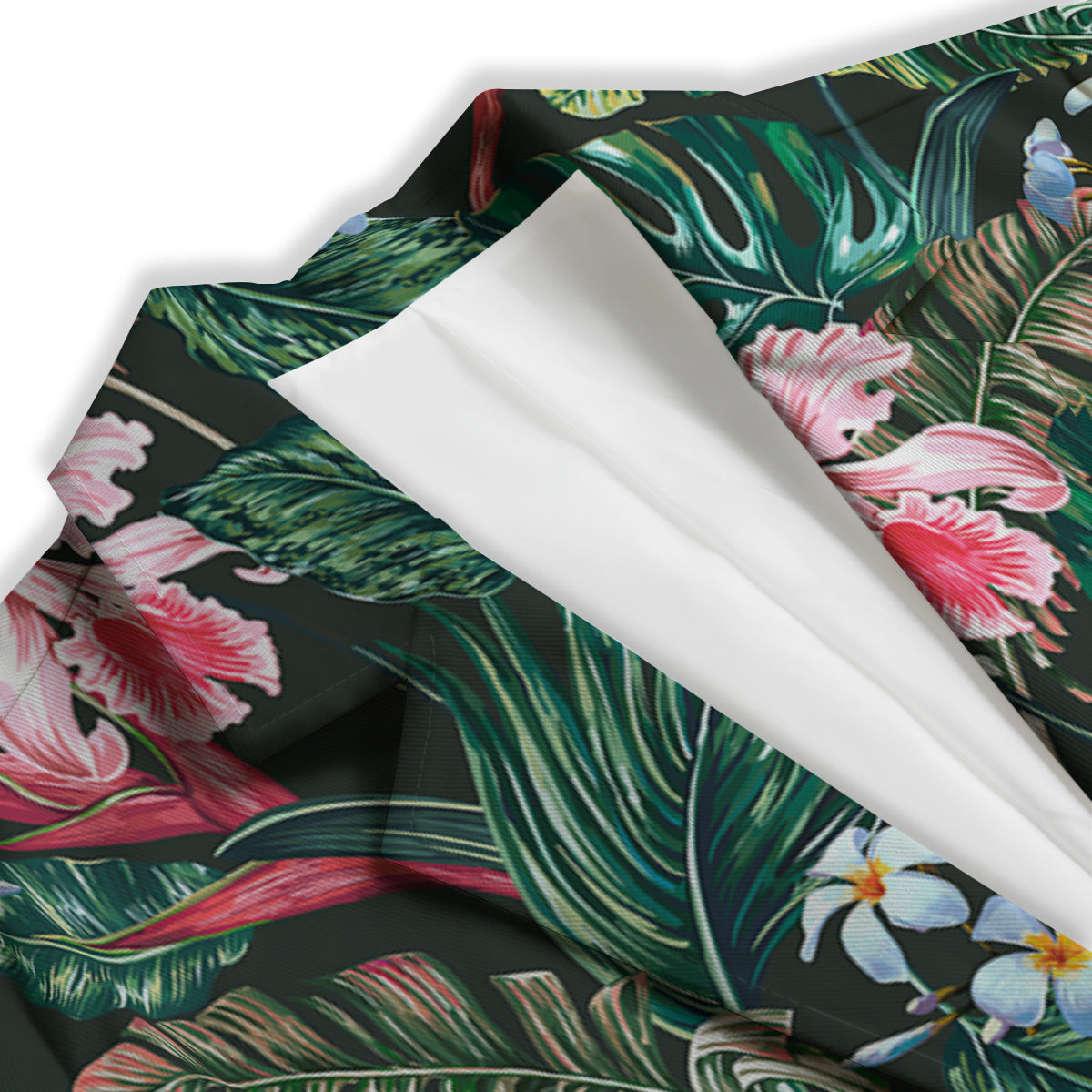 Flower Orchid Tropical Print Pattern Women's Blazer-grizzshop
