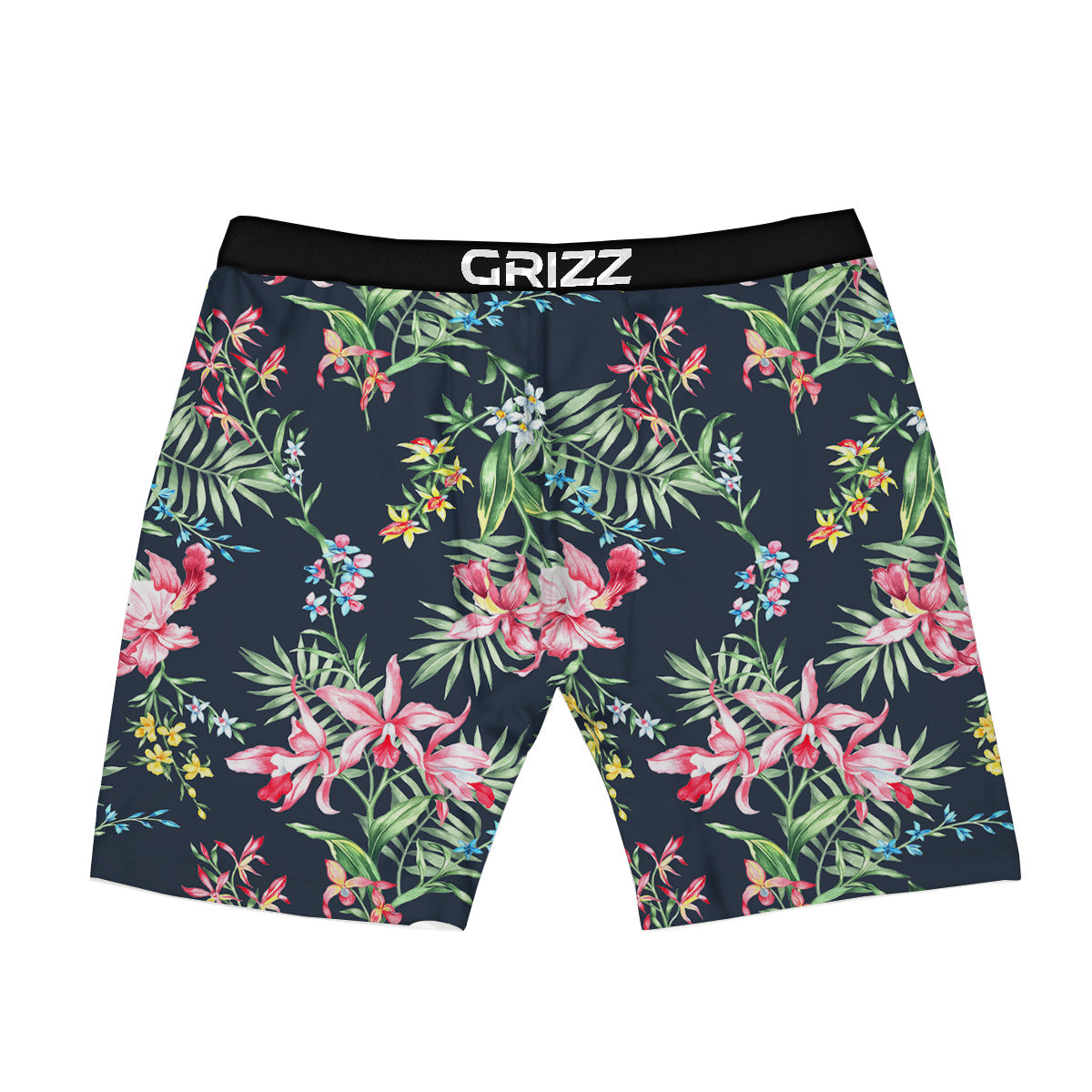 Flower Orchid Watercolor Print Pattern Boxer Briefs-grizzshop