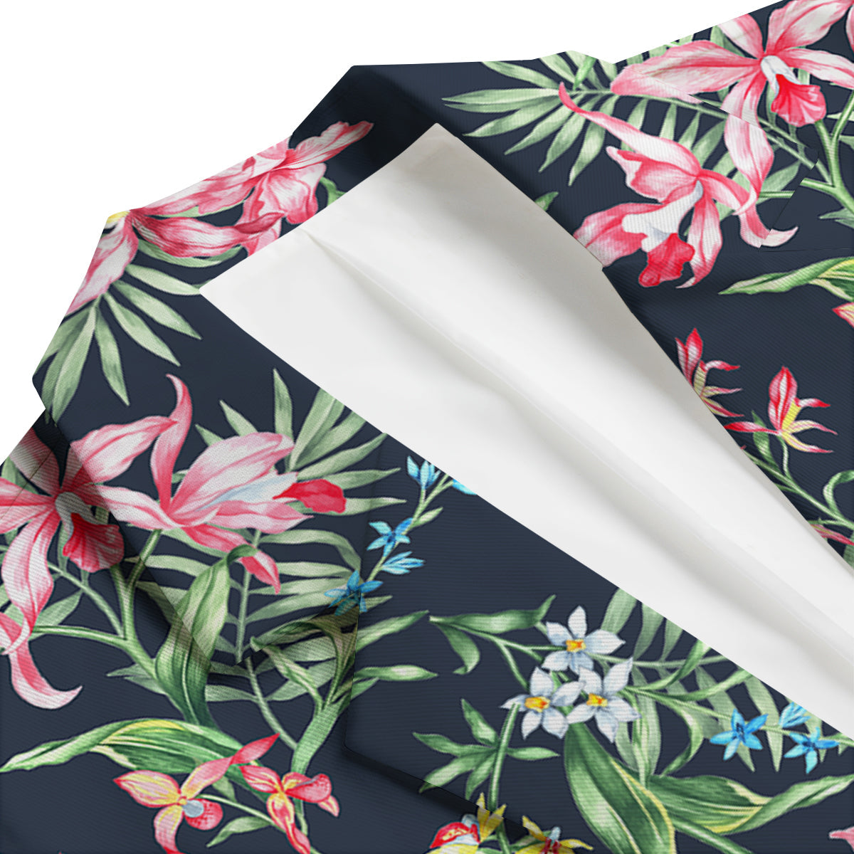Flower Orchid Watercolor Print Pattern Men's Blazer-grizzshop