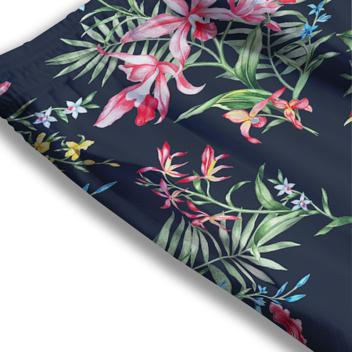 Flower Orchid Watercolor Print Pattern Mesh Shorts