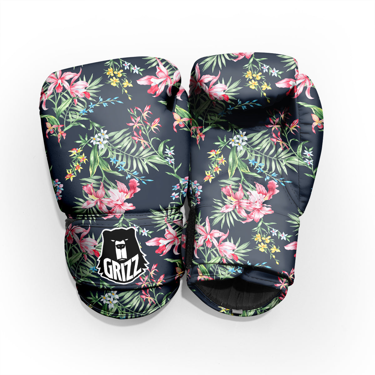 Flower Orchid Watercolor Print Pattern Pro Boxing Glove
