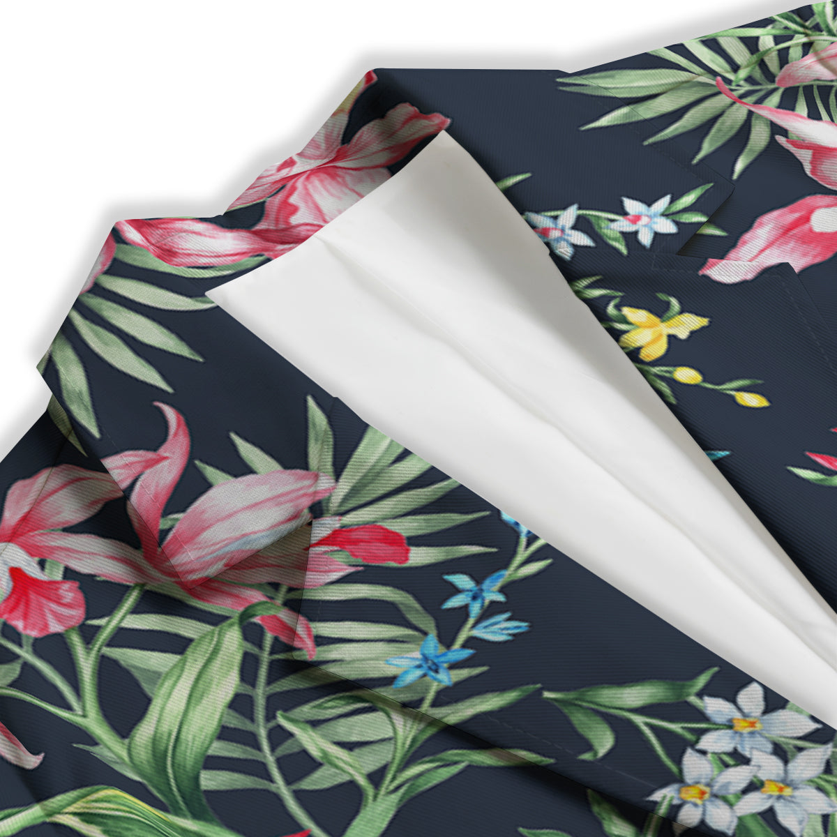Flower Orchid Watercolor Print Pattern Women's Blazer-grizzshop