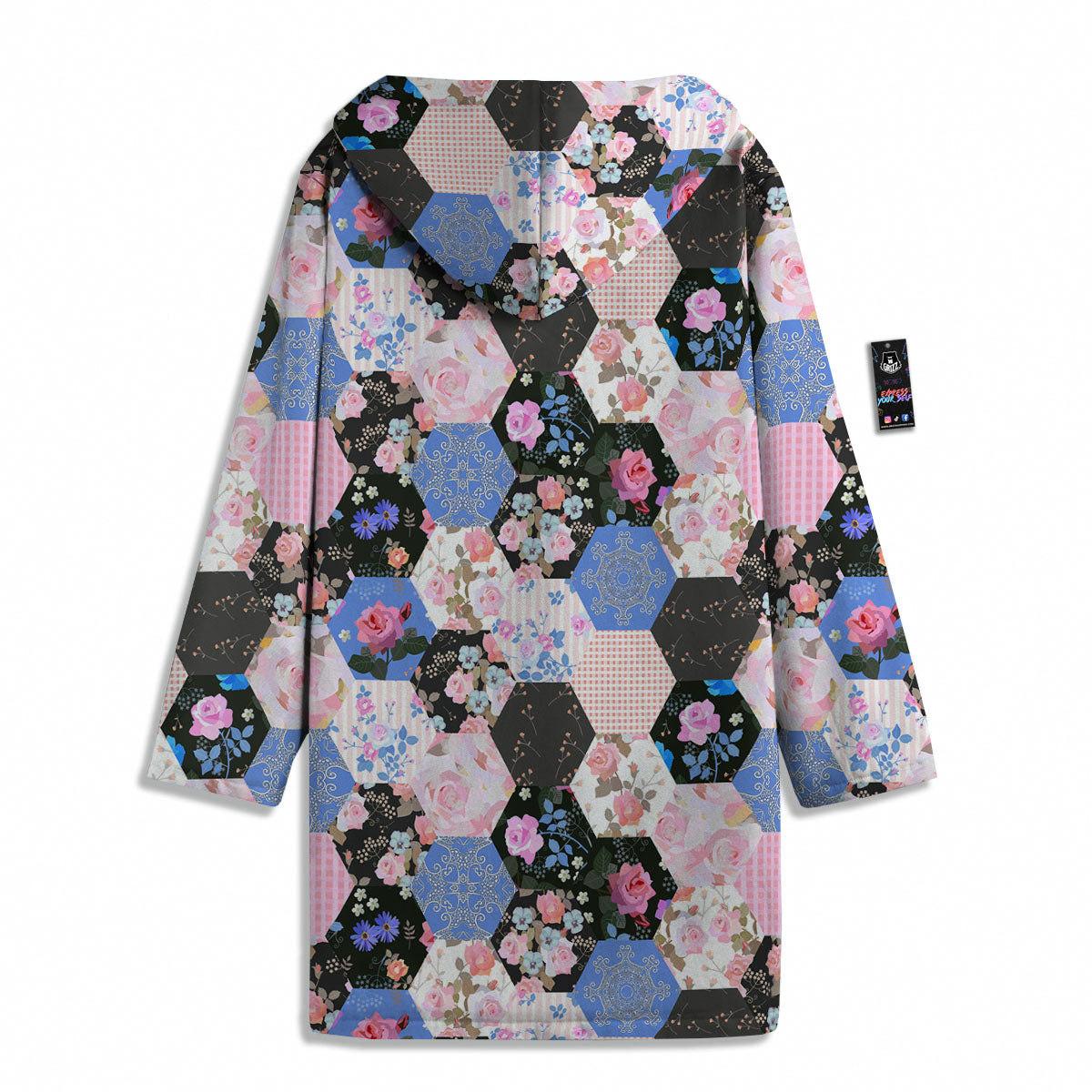 Flower Patchwork Pink Print Pattern Men's Windbreaker Jacket-grizzshop