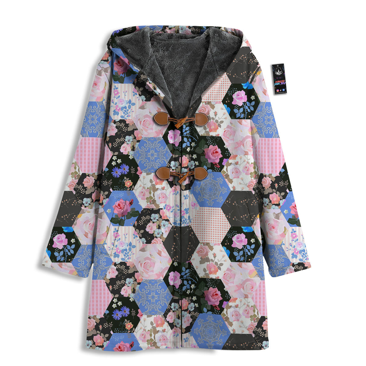 Flower Patchwork Pink Print Pattern Men's Windbreaker Jacket-grizzshop