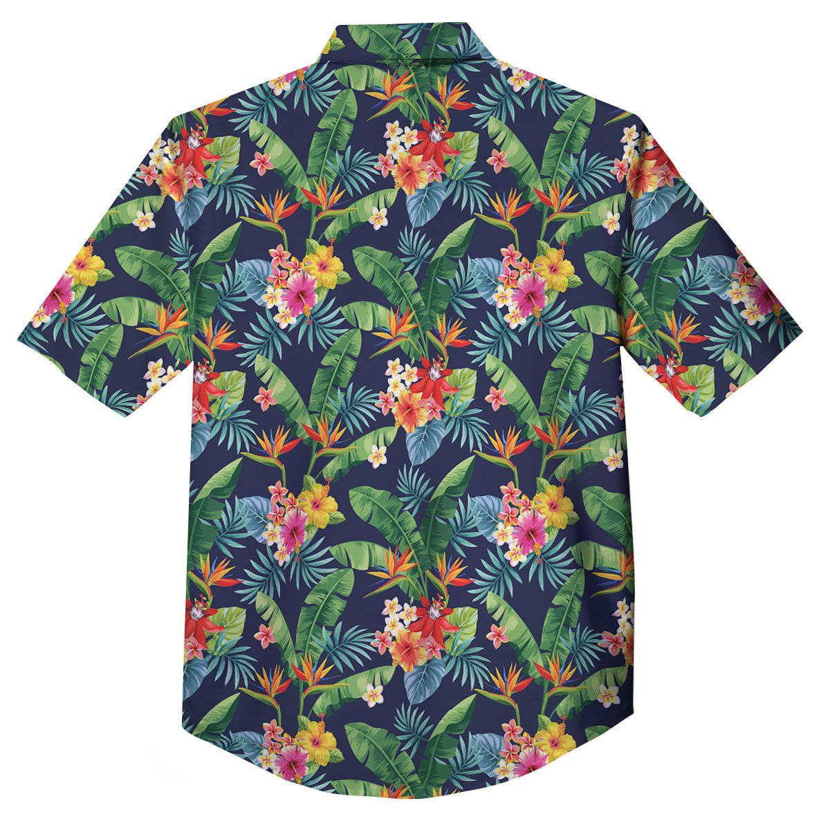 Flower Plumeria Vintage Print Pattern Button Up Shirt-grizzshop