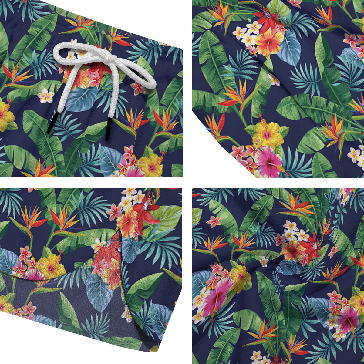 Flower Plumeria Vintage Print Pattern Men's Running Shorts-grizzshop