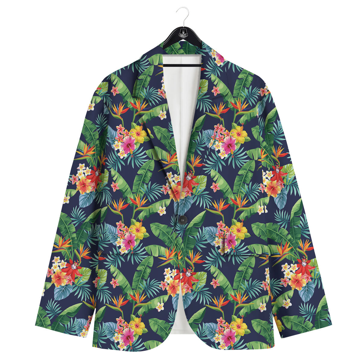 Flower Plumeria Vintage Print Pattern Men's Sport Coat-grizzshop