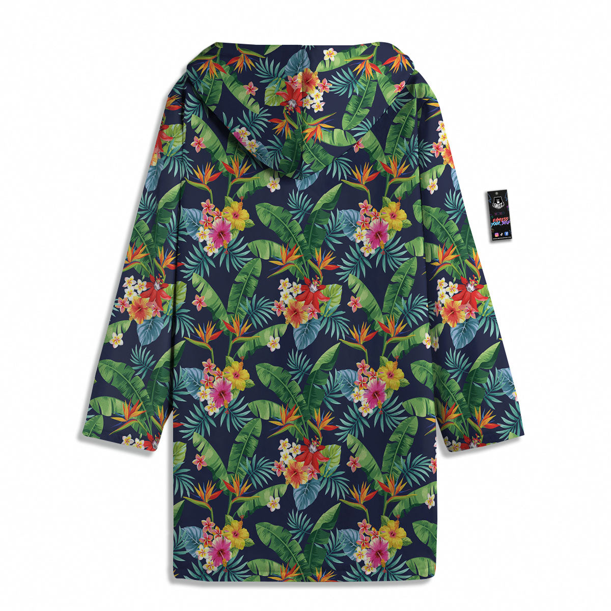Flower Plumeria Vintage Print Pattern Men's Windbreaker Jacket-grizzshop