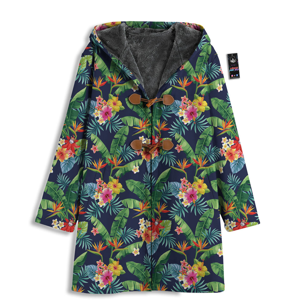 Flower Plumeria Vintage Print Pattern Men's Windbreaker Jacket-grizzshop