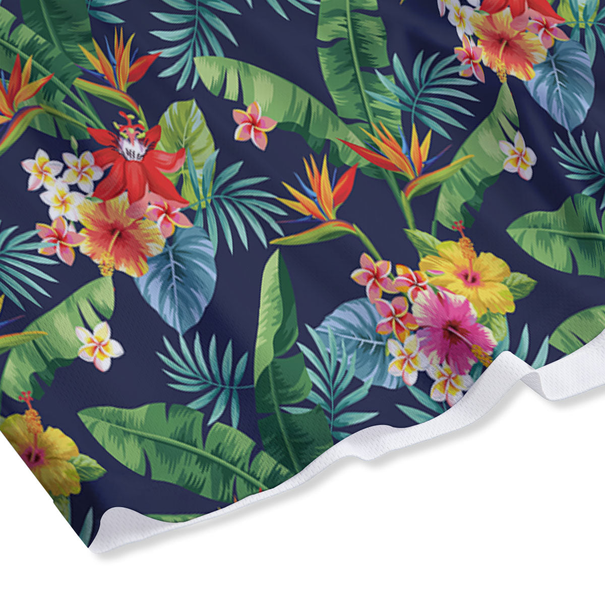Flower Plumeria Vintage Print Pattern Mesh Shorts