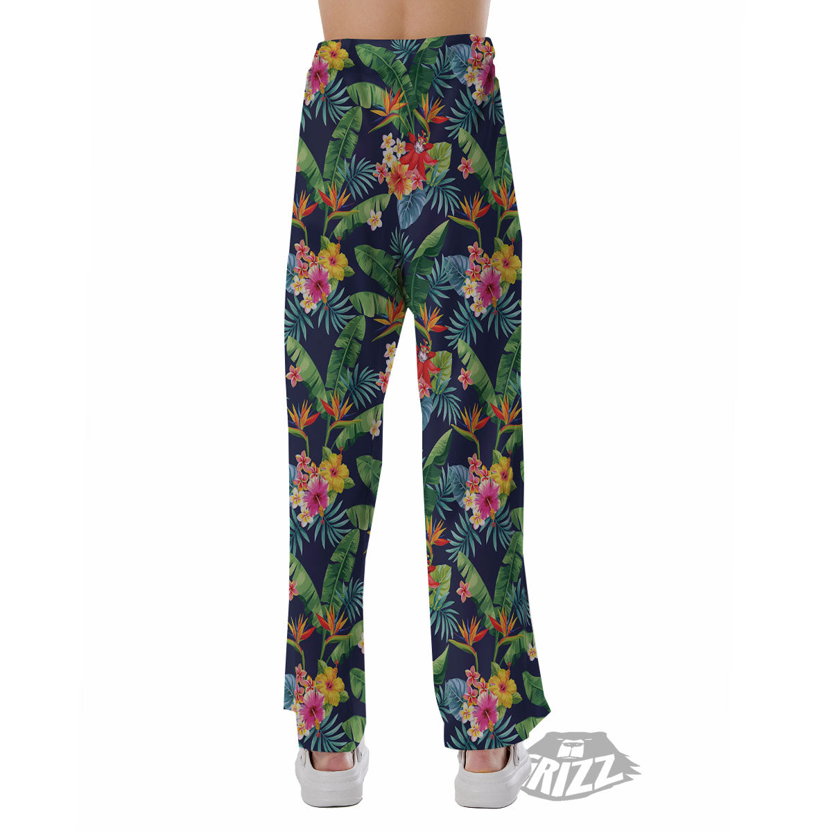 Flower Plumeria Vintage Print Pattern Pajama Pants-grizzshop