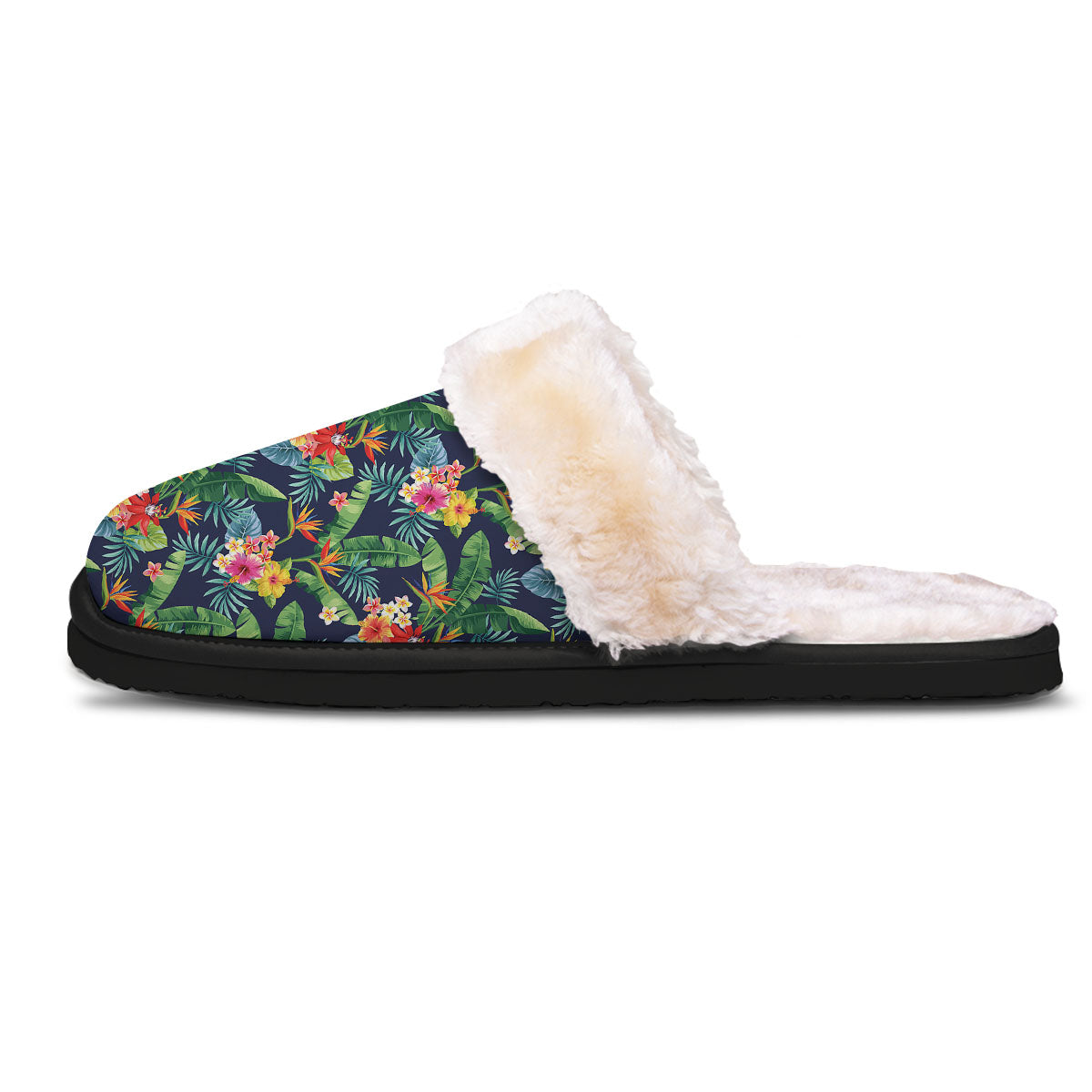 Flower Plumeria Vintage Print Pattern Slippers-grizzshop