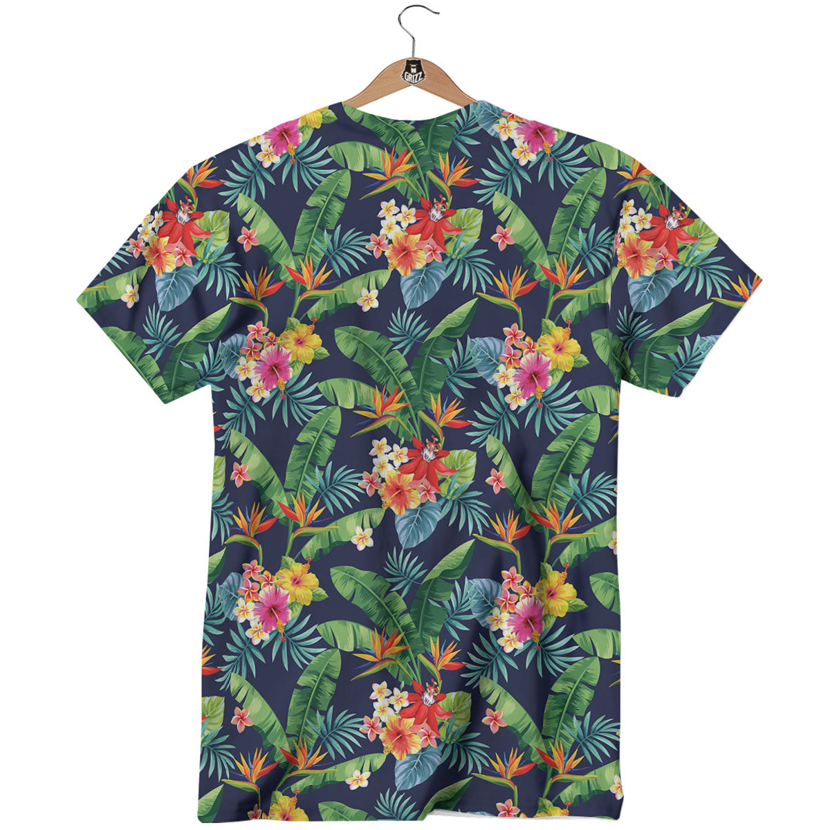 Flower Plumeria Vintage Print Pattern T-Shirt-grizzshop