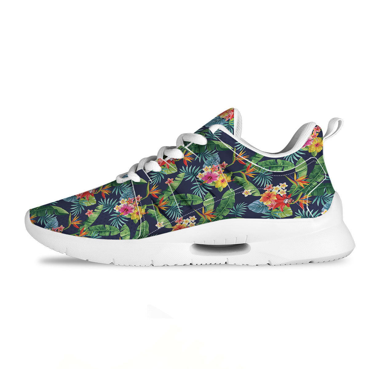 Flower Plumeria Vintage Print Pattern Tennis Shoes-grizzshop