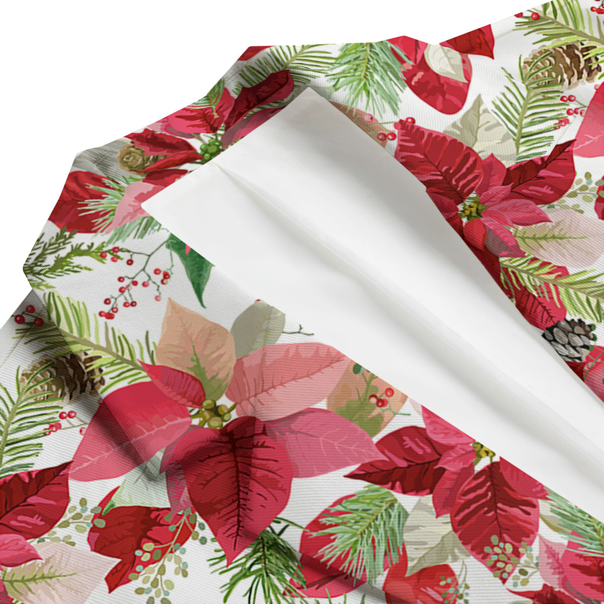 Flower Poinsettia Print Pattern Men's Blazer-grizzshop