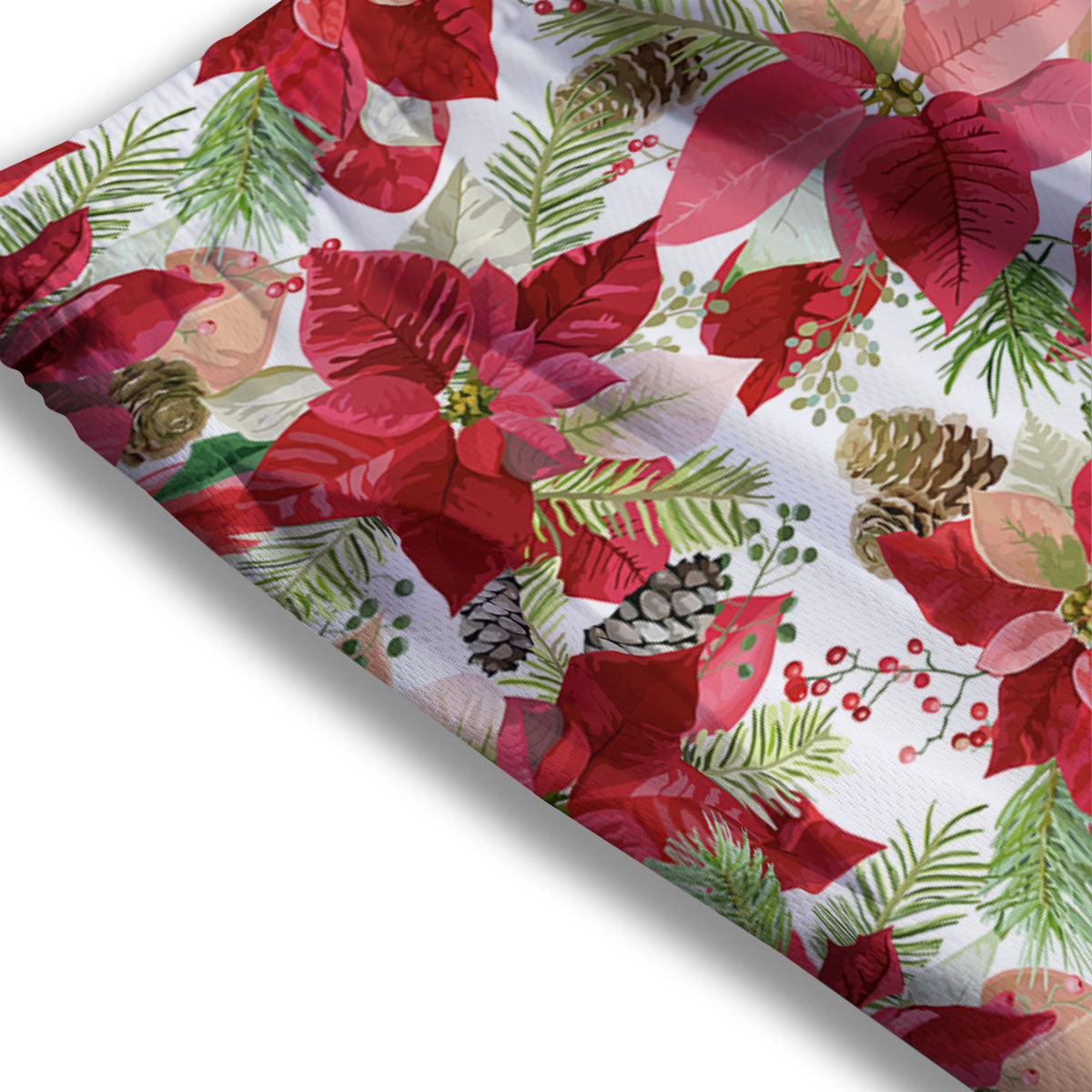 Flower Poinsettia Print Pattern Mesh Shorts