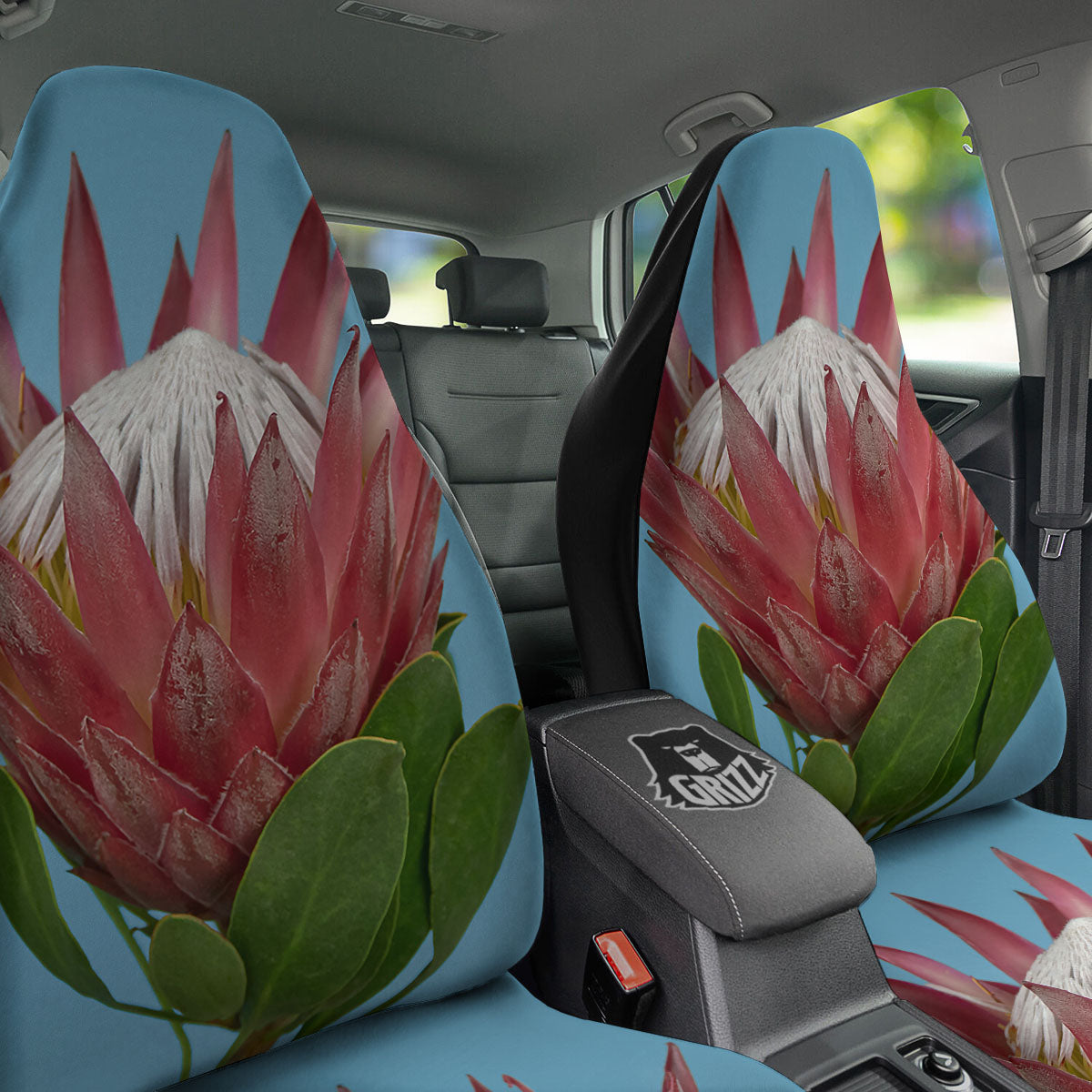 Flower Protea Print Car Seat Covers-grizzshop