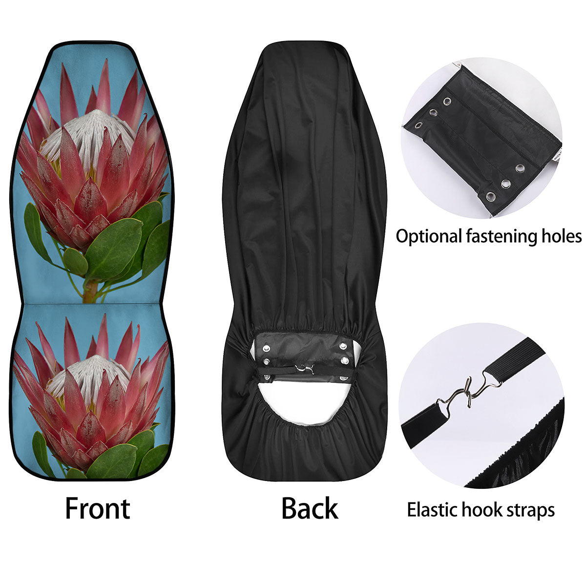 Flower Protea Print Car Seat Covers-grizzshop