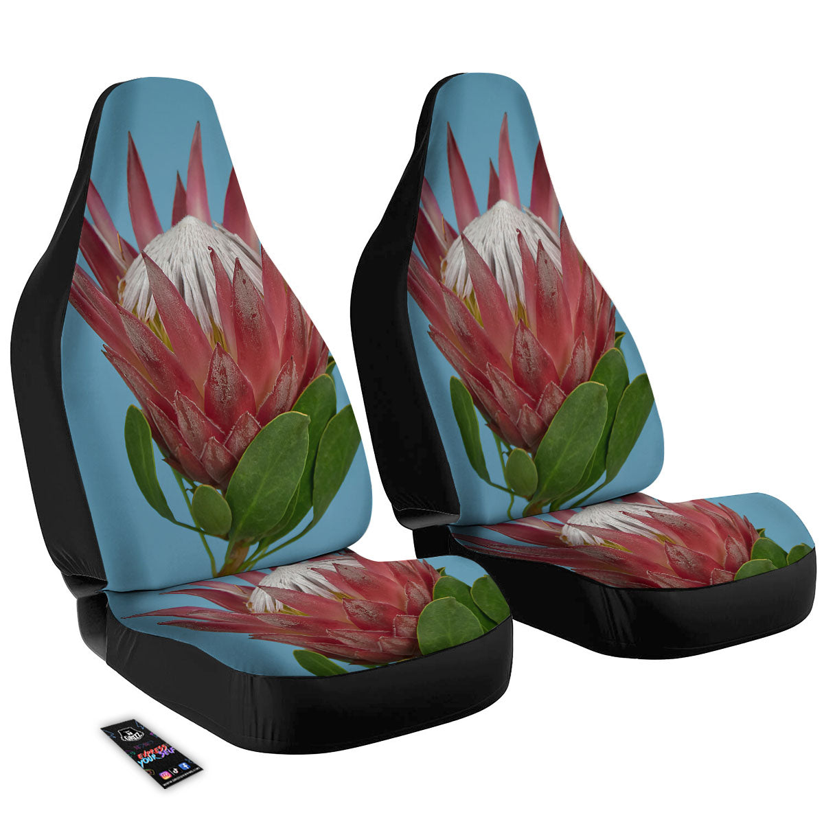 Flower Protea Print Car Seat Covers-grizzshop