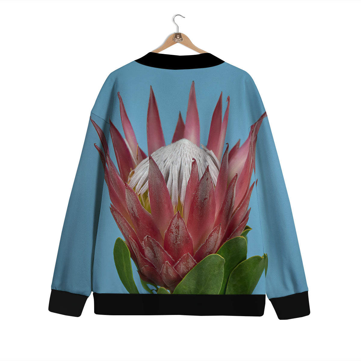 Flower Protea Print Cardigan-grizzshop