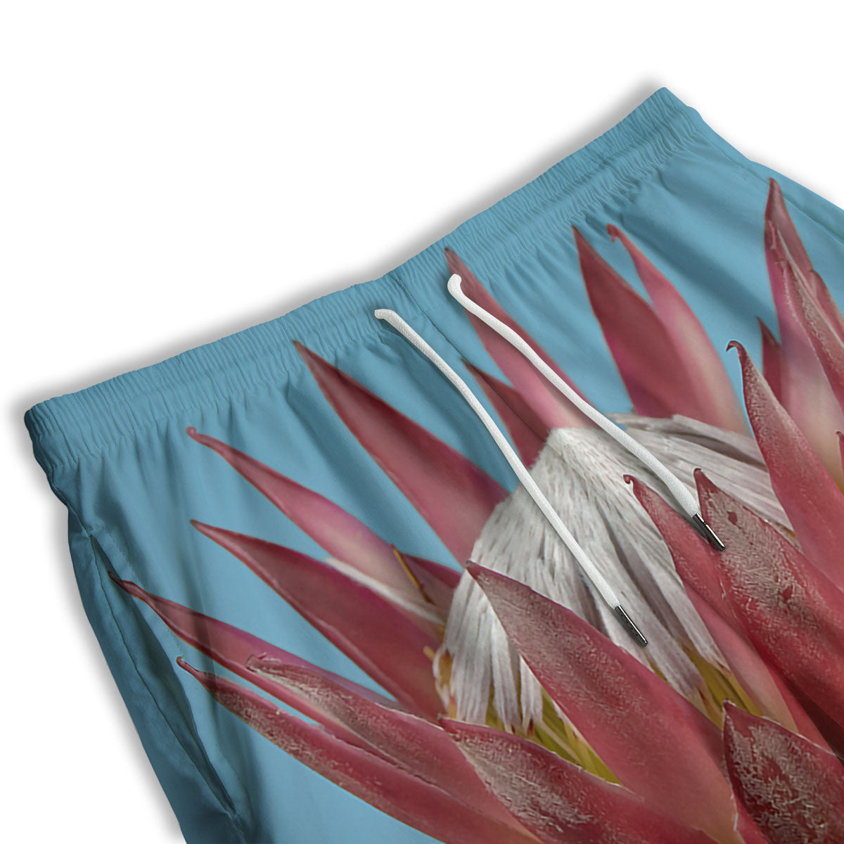 Flower Protea Print Men's Athletic Shorts