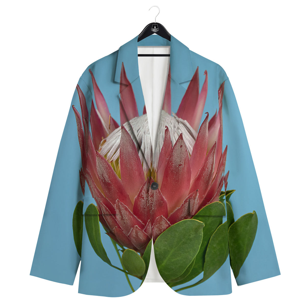 Flower Protea Print Men's Sport Coat-grizzshop