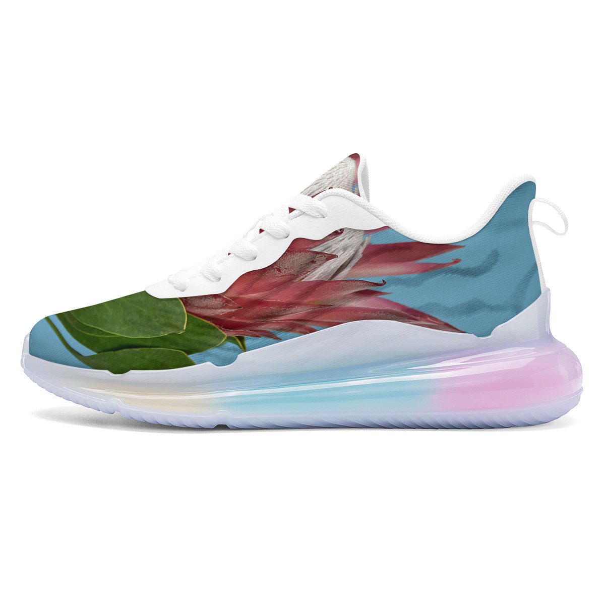 Flower Protea Print Running Sneakers-grizzshop