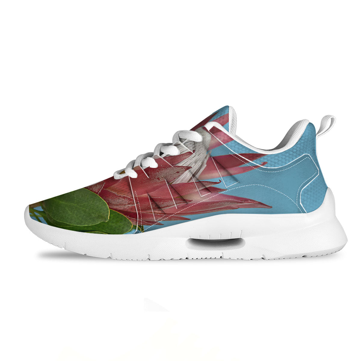 Flower Protea Print Tennis Shoes-grizzshop