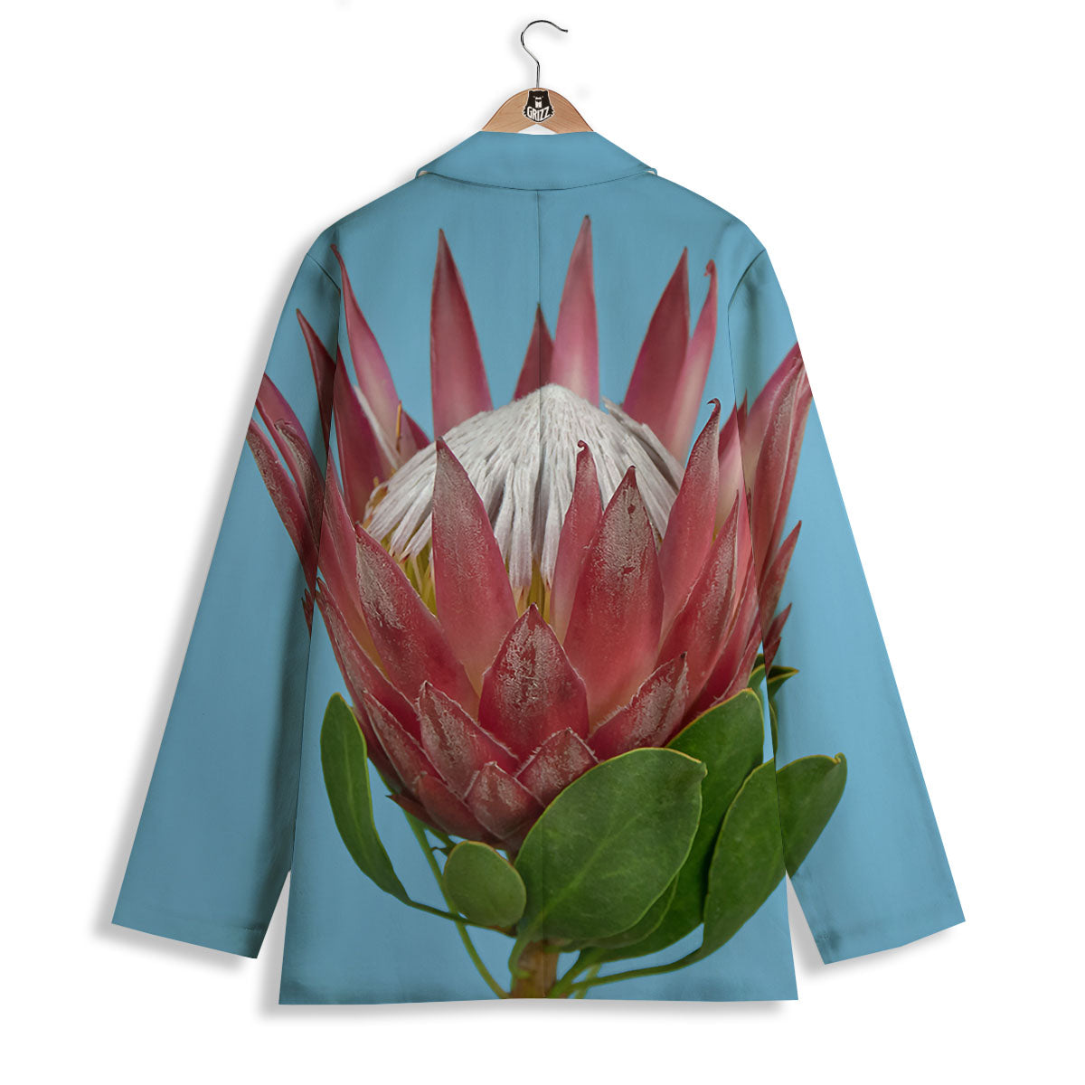 Flower Protea Print Women's Blazer-grizzshop