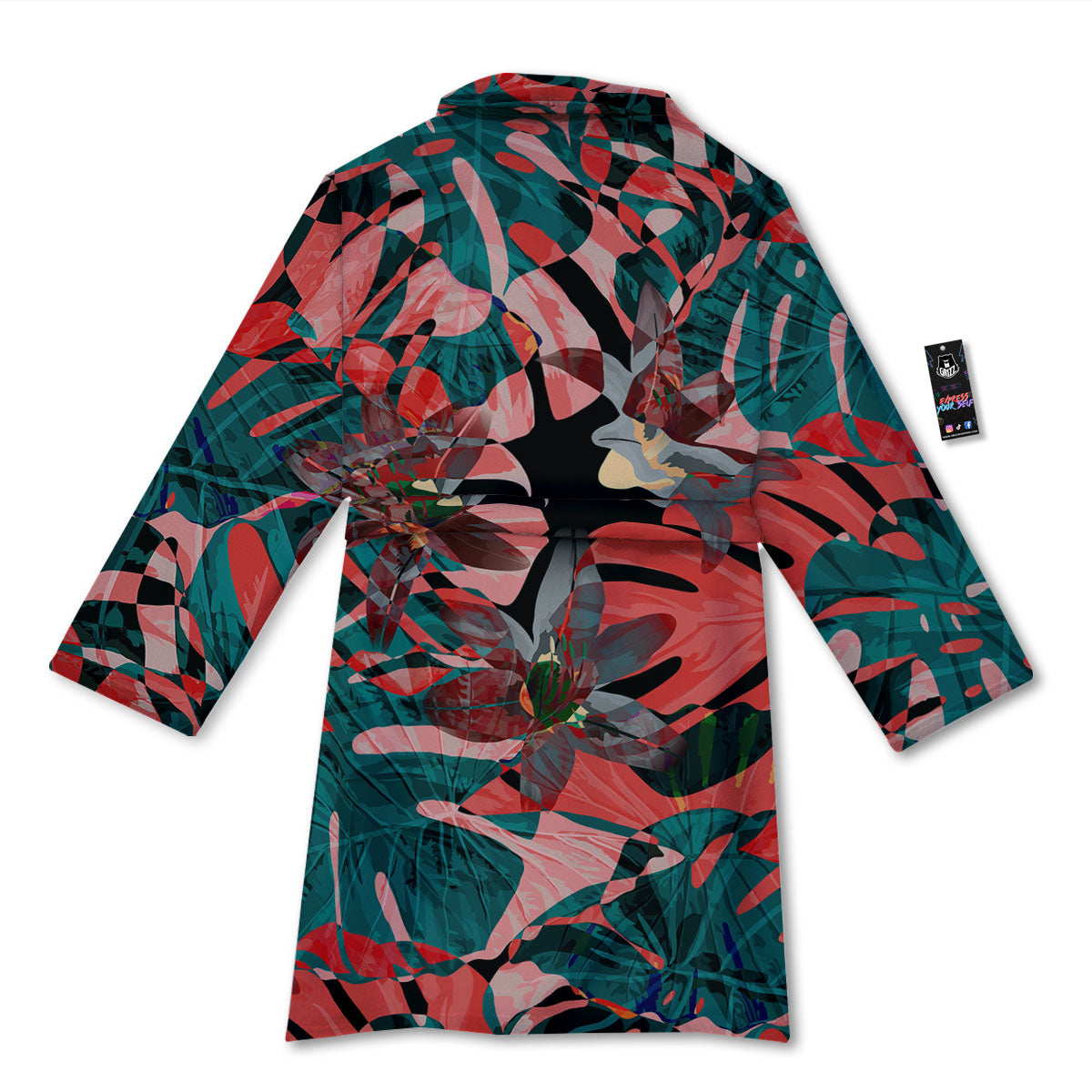 Flower Psychedelic Hawaiian Print Bathrobe-grizzshop
